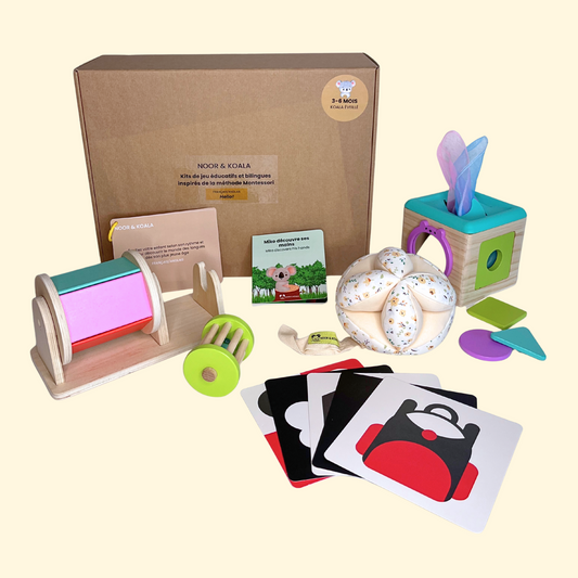 Kit de jeu Montessori et bilingue pour les 3-6 mois 