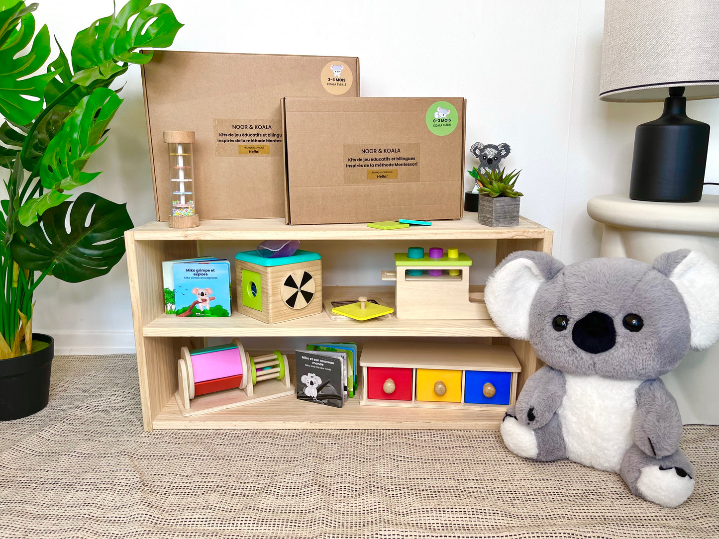 Des kits de jeu Montessori et bilingues pour bébé